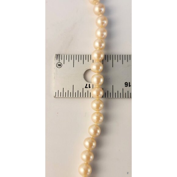 Vintage Simulated Duchess Pearls Pearl Necklace H&S Originals With Ornate Gold T - Picture 6 of 12